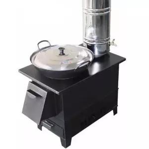 거꾸로 타는 난로 캠핑 중형 장작 야외 소각로 나무 무쇠