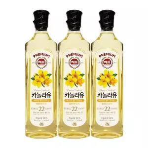 해표 프리미엄 카놀라유 유채유 900mL x 3개