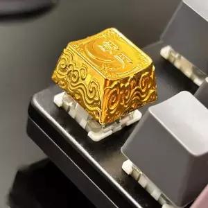 호환  메탈 키캡 패턴 아티스트 쿨 순은 밝은 달 체리 ESC 1U 키캡 식 키보드 게임