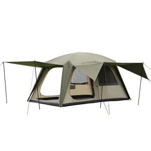 비달이도 4-6인용 캠핑 텐트, 3도어 2룸 대형 패밀리 캐빈 이중 방수 휴대용 글램핑 야외 하이킹 및 배낭여행을 위한 텐트