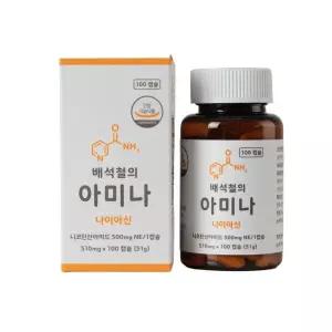 아미나 고함량 비타민B3 나이아신아미드 500mg 100정 1개