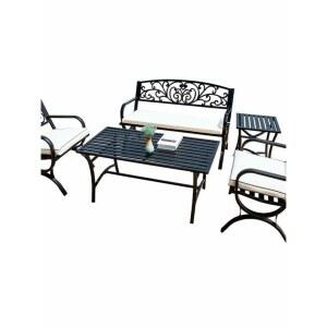 야외 철제 2인 테이블 방습 높은 스 프랑스풍 세트 평상 78cm 라운드 펜션 라탄