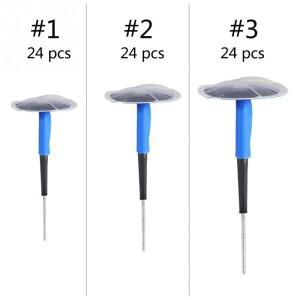 타이어 펑크 수리 튜브리스 유선 버섯 플러그 패치 키트 자동차 오토바이 트럭 전문 도구 4mm 24 개