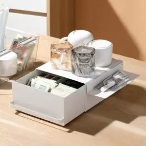 티백보관함 정리수납함 홈카페 커피수납 선반 화장품정리대 카트 정리함 3단정리