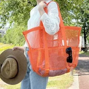 물놀이 메쉬 해변 그물가방 바캉스 비치백 대형