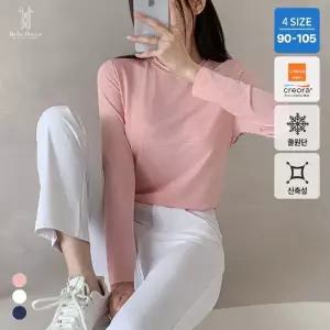 벨라도나 여성 데일리 크레오라 고스판 라운드 긴팔 쿨티셔츠 이너티 BLDN26102W