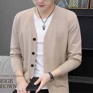 니트 가디건 남성 캐주얼 코트 기본 간절기 아우터