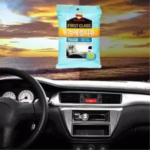 10매 차량용 유리세정제 티슈 자동차 유리창 클리너용클리너 용티슈