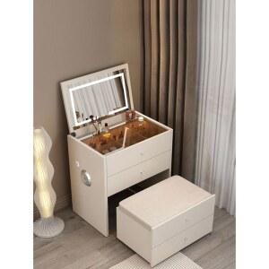 미니화장대 LED조명 입식 좌식 완벽한 50cm 슬림 의자 공간절약 터치