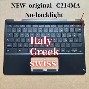 호환  ASUS Chromebook C214 C214M C214MA 노트북 키보드 손목 받침대 어셈블리 상단 덮개 C 케이스 백라이