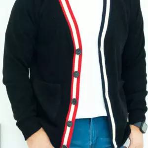 테이프포인트 시보리가디건 남성 캐주얼 기본 데일리 니트