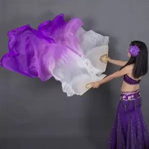 무용 팬 부채춤 베일 댄스 너슬 주름 밸리 부채 소품 공연