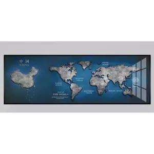 대형 세계지도 액자 세걔지도 거실 북유럽 인테리어