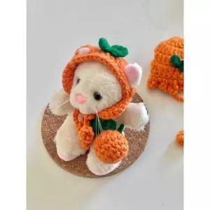 귀마개 니트 귀도리 감귤 귤 소품 옷 입히기 제주 프리마켓 귀여운 모자 인형 키링 모루인형