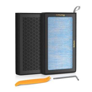 레일오토 테슬라 모델 3 Y 액세서리, 교체, 여과 활성탄을 캐빈 에어 2팩 4단계 H13 구조(2016-2025) 사용한 필터 헤파 프리미엄