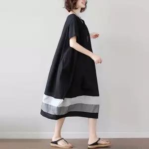 롱 면 임부복 치마 여름 원피스 빅사이즈 쉬폰