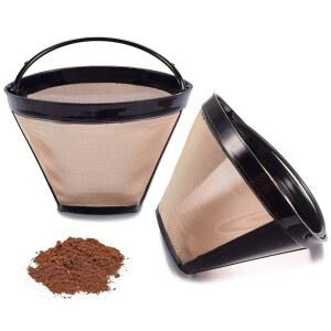 닌자 커피 바 브루어 교체용 No.4 2개) 메이커 콘 필터(커피 필터 가능한 재사용