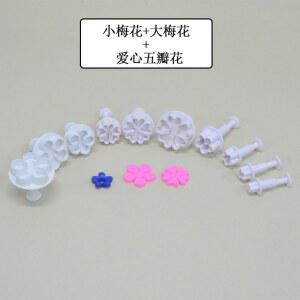 오엽화 매화 스프링 스탬핑 설탕 몰드 쿠키 커팅 케이크 DIY 가정용 꽃무늬 베이킹 도구