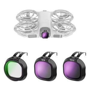 NEWER CPL + ND 필터 렌즈 스냅온 편광 키트 세트 멀티 원형 카메라 유리, 드론 2 밀도(ND8/32) 중립 액세서리 FL-N72 HD DJI 편광판 코팅 전용, NEO 3팩