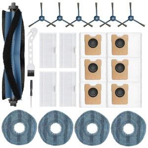 BUXEBUX 23팩 C20 옴니 로봇 1개, 봉투 1개 6개, 패드 부품 측면 먼지 헤파 4개, 청소 드라이버 도구 청소기 액세서리, 키트용 걸레 교체 롤러 브러시 필터