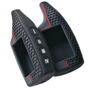 2025 신형 4버튼 리모컨 실리콘 케이스 양방향 자동차 차량용 호환 경보기 LCD 키 체인 커버 M5/6/9 Scherk