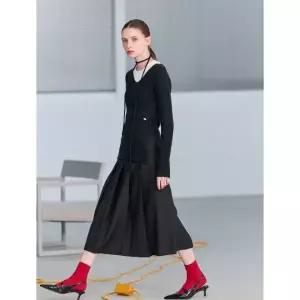 브랜드정품 제너럴아이디어 GENERALIDEA 뉴클래식 플리츠 롱스커트 [BLACK] WBD3L13502 103856