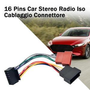 ISO 커넥터가  소니 호환 애프터마켓 자동차 차량용 호환 스테레오용 호환 범용 호환 16핀 라디오 리드 룸