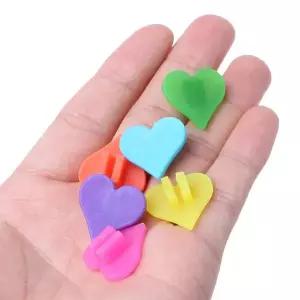 U2JB 1 백 자전거 스포크 구슬 장식 하트 모양 아이 자전거 휠 클립