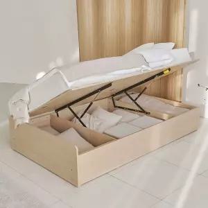 포스트모던 빅셈 평상형 리프트업 수납 침대 SS (독립매트)
