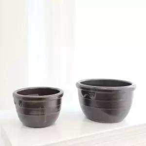 엔티크 옹기 시루화분 2호 16x9cm