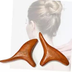 원목 손 지압 안마기 별 모양 나무 손바닥 팔 다리 발 마사지 지압점 자극 휴대