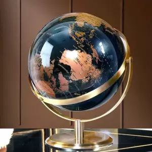 고급 지구본 장식품 책상 영문판 데스크탑 소품 블랙
