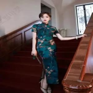 빅사이즈 큰옷 튬 치파오 공연 중국전통의상 연말