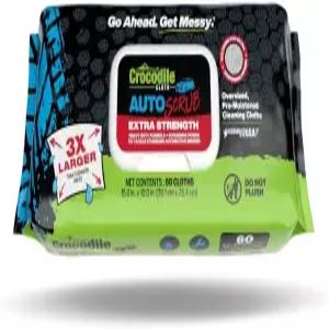 악어 천 자동 스크럽 청소 물티슈 - 60개(15 x 10 ) 청소용 도구와 손에서 기름 그리스 페인트 타르