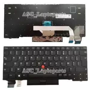 호환   프랑스어 Clavier AZERTY 키보드 레노버 씽크 패드 X280 A285 X395 X390 L13 gen 1 L13 요가 gen 1