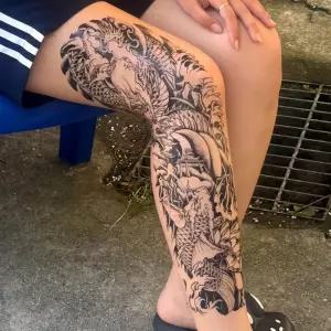 [에스에스_62]쌍룡도 이레즈미 붙이는문신 문신스티커