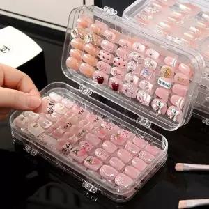 [에스에스_62]투명 네일팁 전시 네일액자 보관 케이스 3단