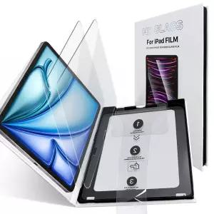 다이아큐브 아이패드 에어 8세대 11 M4 원터치 풀커버 9H강화유리 고투과 저지문 액정보호필름 2매 자동먼지제거 간편부착
