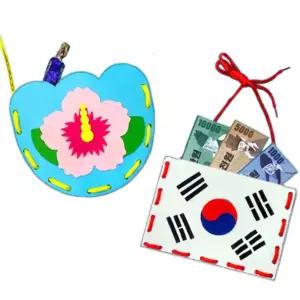 무궁화 태극기 우리나라 알아보기 펠트 가방만들기 2개 아이놀이키트 교구세트 재료