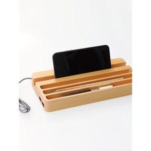 우드 충전 진열대 가정용 사무용 책상 수납 정리 부스 편리한 가장자리