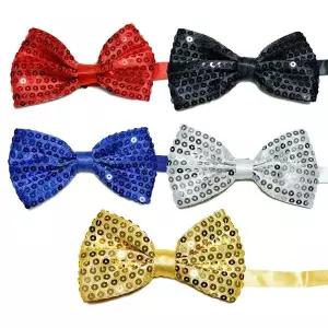 (보리별) 스팽글 리본타이 나비넥타이 단체행사 반짝이 파티 소품