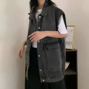 [하프클럽/옷자락]여성 간절기 레이어드 워싱 청자켓