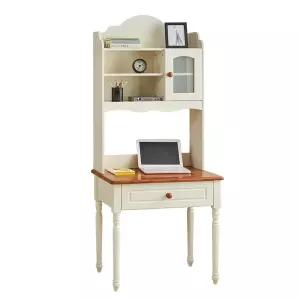 전면책상 책꽂이 고급 전면 서재책상 화이트 공부용