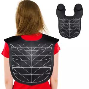 야룽 헤어 커팅 칼라 케이프 스타일링용 실리콘 가이드 살롱 헤어드레싱 이발소 웨이트 넥 랩 블랙