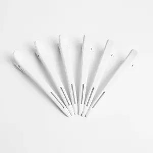 MOLOPPO 화이트-6 팩 여성용 헤어 섹션 클립 스타일링 및 살롱 사용용 악어 가정용 그립이 강한 내구성