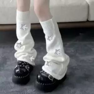 [옷자락]여성 가을 겨울 루즈핏 별 장식 스팽글 니트 레그워머_P418637176