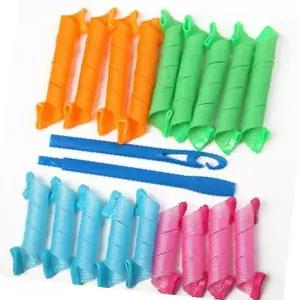 헤어 스타일링 웨이브 컬 연출 열 없이 말아주는 나선형 실리콘 롤 머리 손상