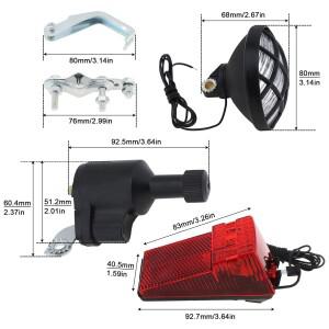 호환 클래식 자전거 발전기 헤드라이트 후방 세트  고정 브래킷 다이나모에 장착  SX05  경제적인 6V  3W