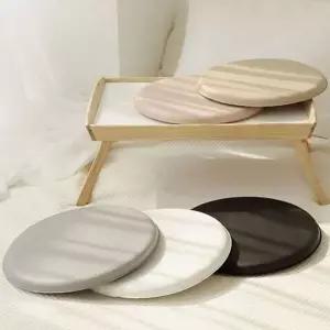 [골드스마일]원형 방석 라운드 방석 가죽 우레탄 카페 의자 쿠션 고무