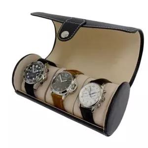 [골드스마일]시계 보관함 시계 케이스 여행용 3구 가죽 휴대용 정리함